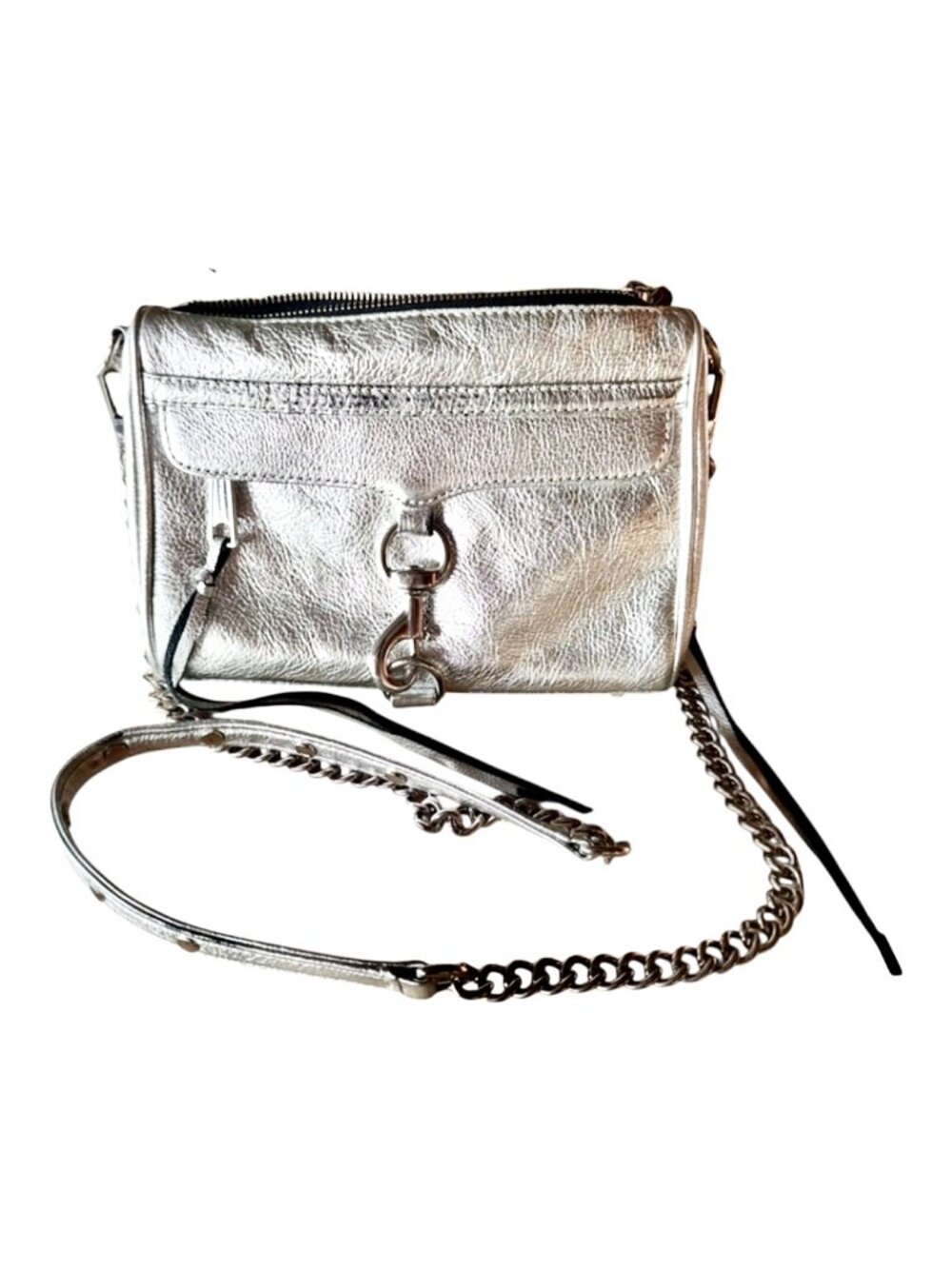 Rebecca Minkoff Crossbody Mac Bag - Silver